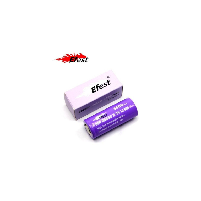 Accu EFEST Purple 26650 en 3500 Mah