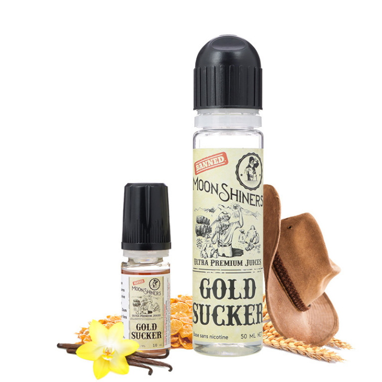 Gold Sucker 50ml + Booster 10ml - Moonshiners Gold Sucker 50ml + Booster 10ml - Moonshiners