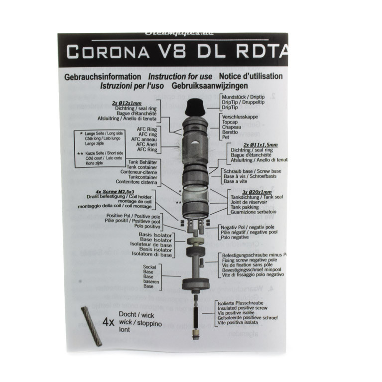 Atomiseur Corona V8 SC - Steampipes Atomiseur Corona V8 SC - Steampipes
