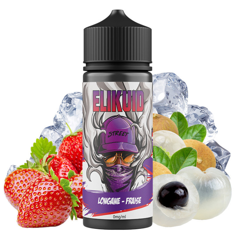 Longane Fraise 100ml 0mg Elikuid Street ar. Longane Fraise 100ml 0mg Elikuid Street ar.