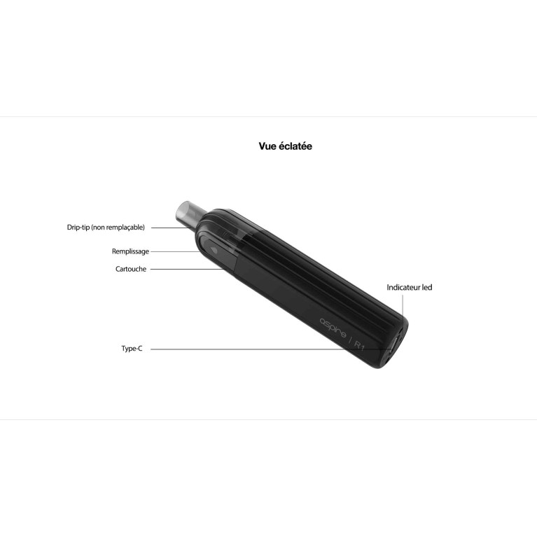Kit Pod R1 650mah - Aspire ar. Kit Pod R1 650mah - Aspire ar.