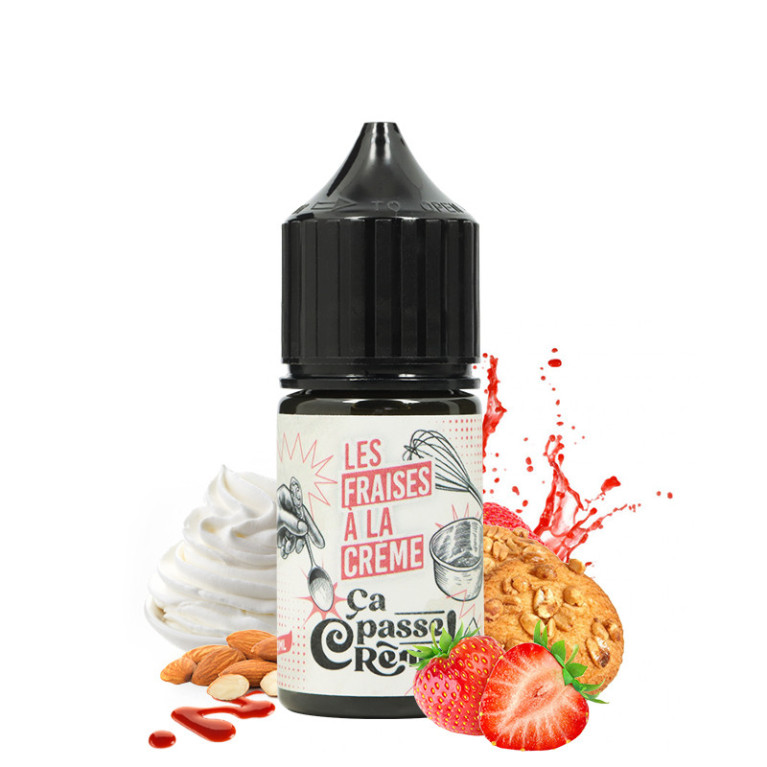 Concentré Les Fraises à la Crème Ça Passe Crème 30 ml ot. Concentré Les Fraises à la Crème Ça Passe Crème 30 ml ot.