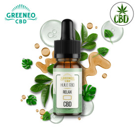 Huile CBD Greeneo Relax - 1000mg - 10ml