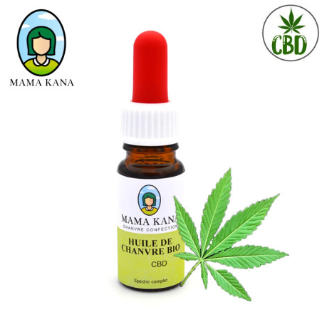 Huile CBD de Chanvre BIO CBD 10% - Mama Kana