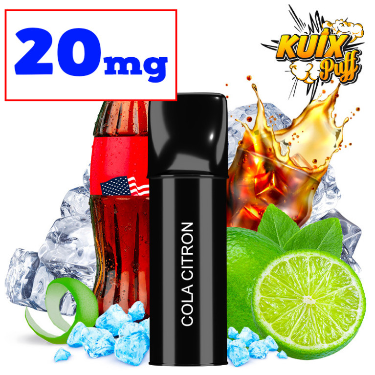 Cartouche Kuix Citron Vert Cola - Sel de nicotine - 20mg ot. Cartouche Kuix Citron Vert Cola - Sel de nicotine - 20mg ot.