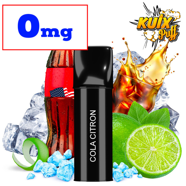 Cartouche Kuix Citron Vert Cola - Sel de nicotine  - 0mg ot.