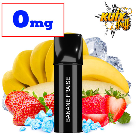 Cartouche Kuix Fraise Banane - Sel de nicotine  - 0mg ot.