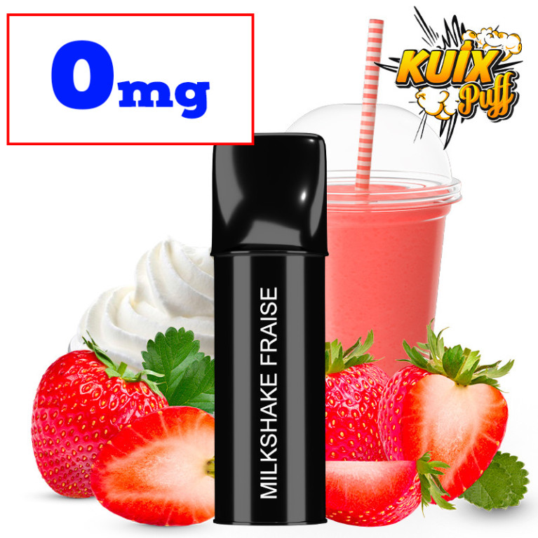 Cartouche Kuix Milkshake Fraise - Sel de nicotine - 0mg ot. Cartouche Kuix Milkshake Fraise - Sel de nicotine - 0mg ot.