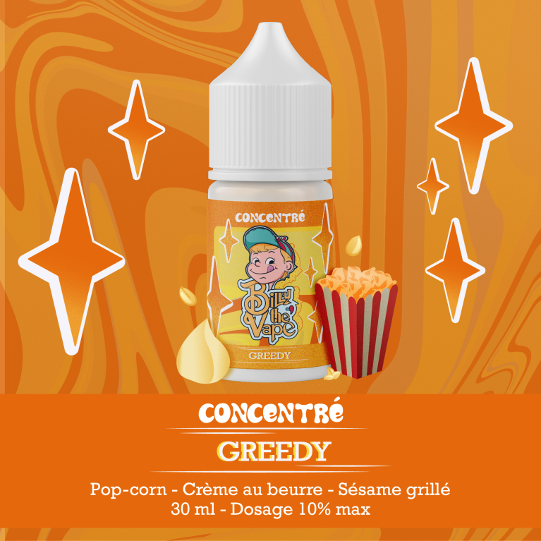 Greedy Concentré 30 ml -Billy The Vape ot. Greedy Concentré 30 ml -Billy The Vape ot.