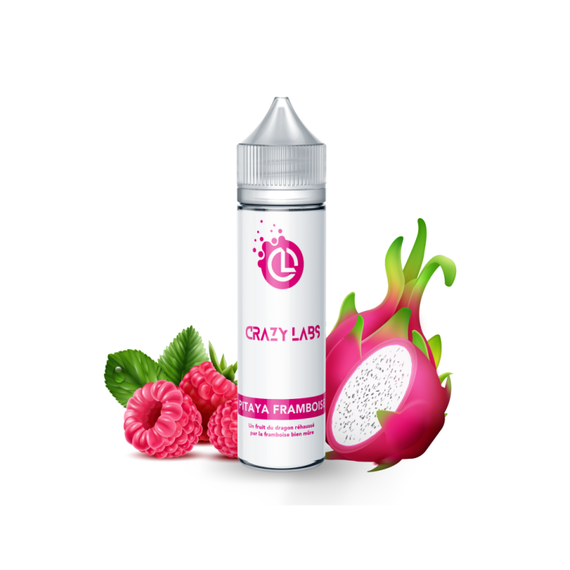 Pitaya Framboise - Crazy Labs - 50ml 0mg ar.