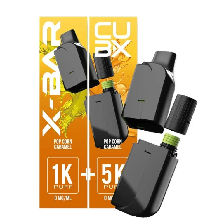 Cartouche pré-remplie CUBX Go X-Bar Pop Corn Caramel